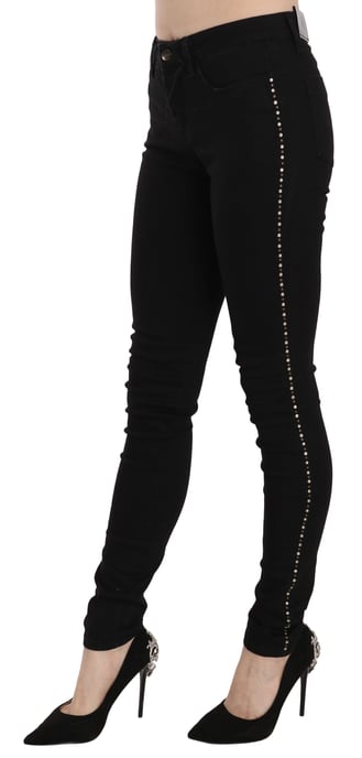 Schmal geschnittene Jeans mit seitlichen Verzierungen - Image 3