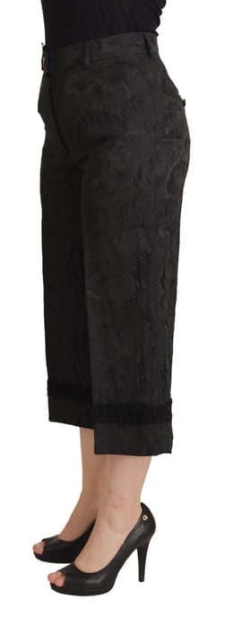 Dolce Gabbana Blüten-Culottes mit schwarzem Spitzenbesatz - Image 2