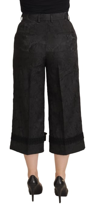 Dolce Gabbana Blüten-Culottes mit schwarzem Spitzenbesatz - Image 3