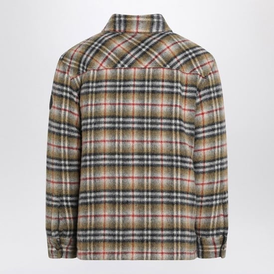 Beige Karierter Wollhemdjacke - Image 2