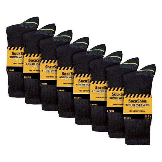 24 Paar Herren Rutschfeste Arbeitssocken | Atmungsaktive, langlebige Stiefelsocken mit Grip - Image 2