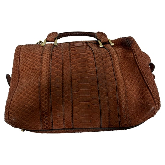 Burberry Nevinson Bowlingtasche (mittelgroß) aus braunem Pythonleder - Image 4
