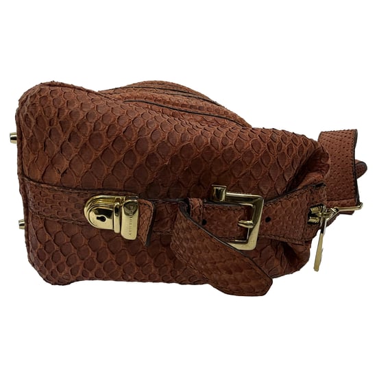 Burberry Nevinson Bowlingtasche (mittelgroß) aus braunem Pythonleder - Image 5