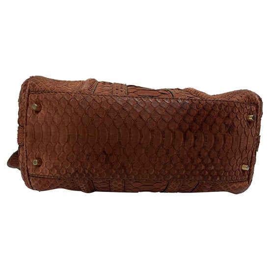 Burberry Nevinson Bowlingtasche (mittelgroß) aus braunem Pythonleder - Image 6