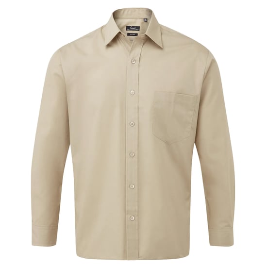 Premier - Hemd für Herren Langärmlig (Khaki-Braun) - Image 1