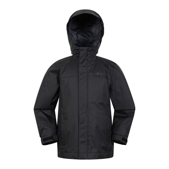 Mountain Warehouse - "Torrent" Jacke, wasserfest versiegelte Nähte für Kinder (Pechschwarz) - Image 1