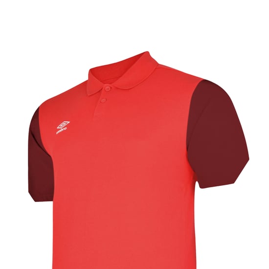 Umbro - "Total" Poloshirt für Kinder - Training (Zinnoberrot/Rad Rot /Schwarz) - Image 2