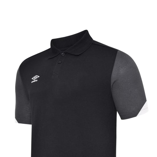 Umbro - "Total" Poloshirt für Kinder - Training (Schwarz/Weiß/Kohlen-Schwarz) - Image 2