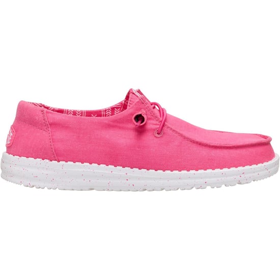 HEYDUDE Wendy Stretch Canvas Baumwoll Frauen Fandango Rosa Mokassins Schuhe - Image 2