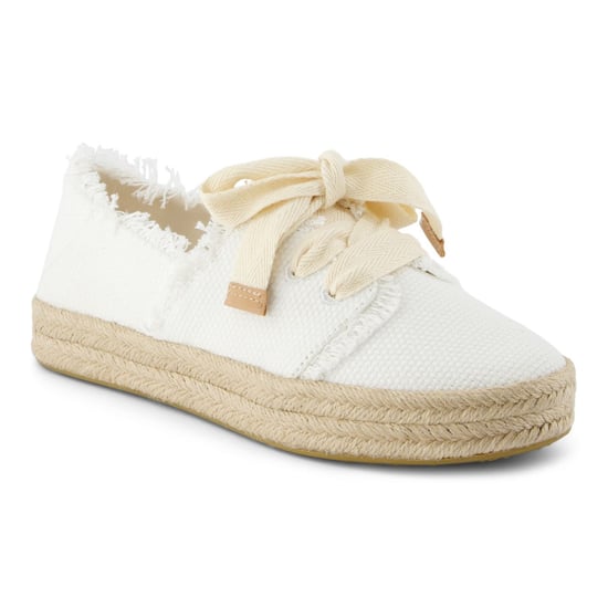 TOMS Carolina Lace Up Baumwolle Damen Weiße Espadrilles Am Strand - Image 1