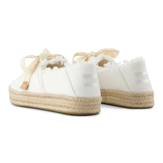 TOMS Carolina Lace Up Baumwolle Damen Weiße Espadrilles Am Strand - Image 2