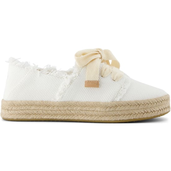 TOMS Carolina Lace Up Baumwolle Damen Weiße Espadrilles Am Strand - Image 6