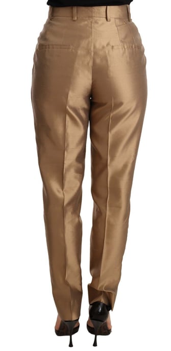 Dolce Gabbana Gold-Seidenhosen - Image 3