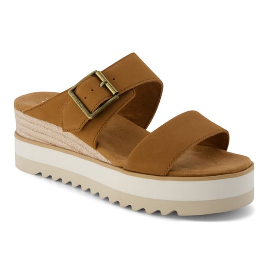 TOMS Diana Leder Damen Braun Zucker Sandalen - Image 1