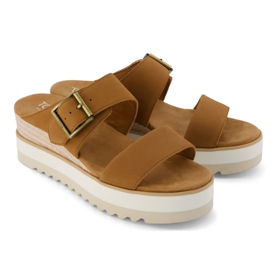 TOMS Diana Leder Damen Braun Zucker Sandalen - Image 3