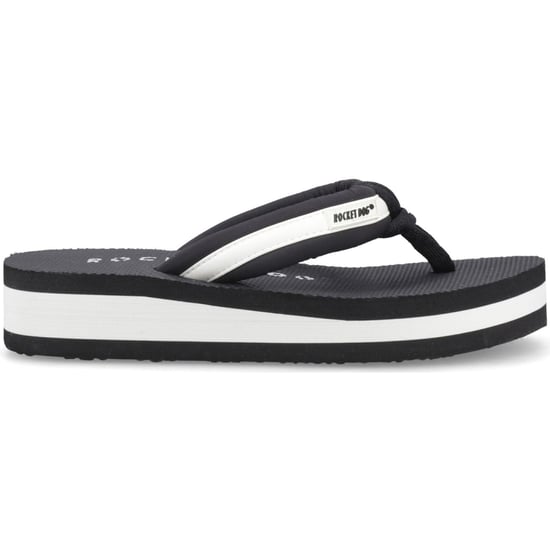 Rocket Dog Monica Nylon PU Textile Damen Schwarz/Creme Flip-Flops - Image 5