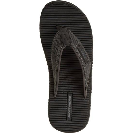 Skechers Quill Textil Herren schwarze Flip-Flops - Image 3