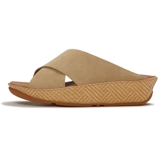 Fitflop Lulu Lux Graphic-Weave Wildleder Damen Cappuccino Sandalen - Image 4