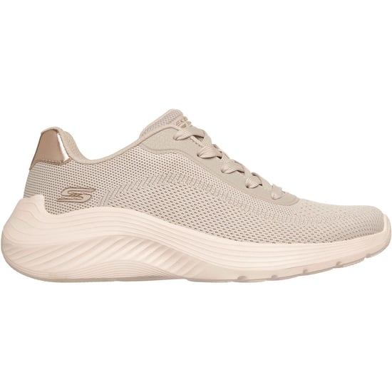 Skechers Bobs Squad Waves Aktuelles Aussehen Textil Damen Off-White Sneakers - Image 5