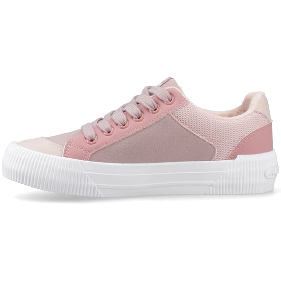 Rocket Dog Cheery Blocked Fabric Textile Damen Sneakers In Mauve/Pink - Image 4