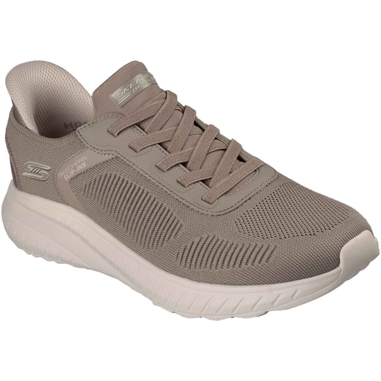 Skechers BOBS Sport Squad Chaos Solid Step Textil Herren Dunkel Taupe Sneakers - Image 1