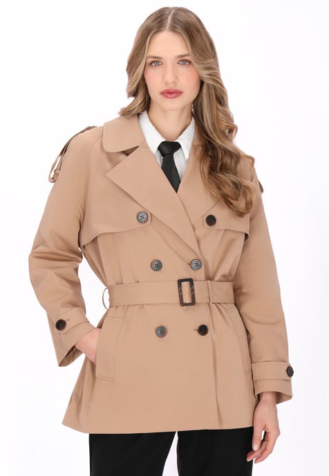 Dreimaster Mantel Frauen Sand - Image 3
