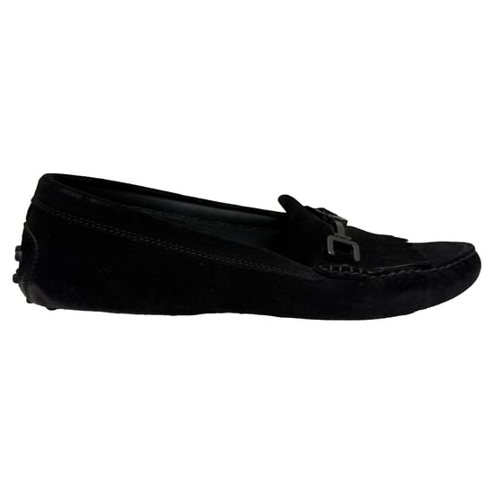 Tod's Fransen-Gommino-Autofahrerloafers aus schwarzem Wildleder - Image 1