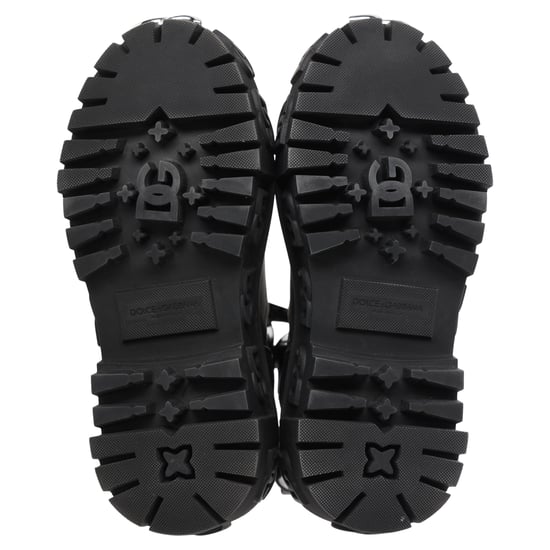 Dolce & Gabbana Hoch Trekking Reißverschluss-Front Stiefeletten aus schwarzem Lackleder - Image 5