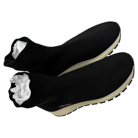 Prada Stricksocken-Sneaker aus schwarzem Polyester - Image 6