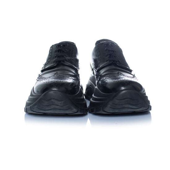 Prada, klobige Brogue-Sneaker in Schwarz - Image 5