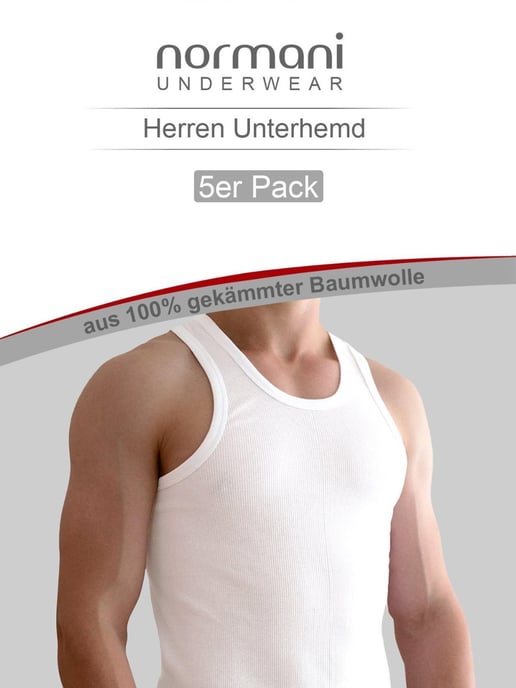 normani 5 Stück Herren-Unterhemd Doppelripp - Image 3