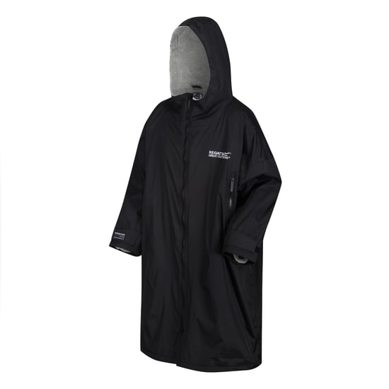 Regatta Adults Changing Robe Borg Lined Waterproof Zip Fastening  black - Image 2