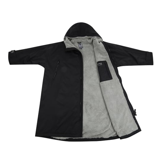 Regatta Adults Changing Robe Borg Lined Waterproof Zip Fastening  black - Image 3