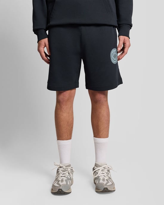 Grafisches Abzeichen Baumwoll-Sweatshorts - Image 2