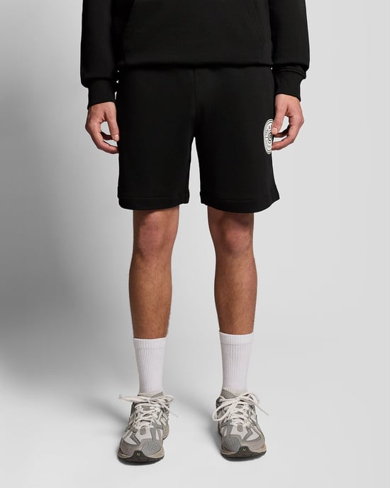 Grafisches Abzeichen Baumwoll-Sweatshorts - Image 2