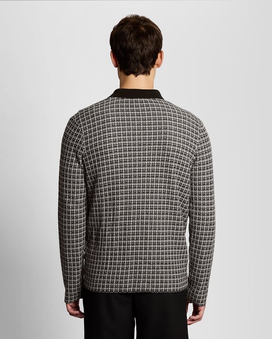 Korbflecht Strick-Kragen Cardigan - Image 4