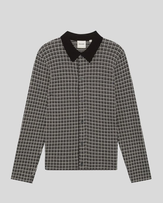 Korbflecht Strick-Kragen Cardigan - Image 5
