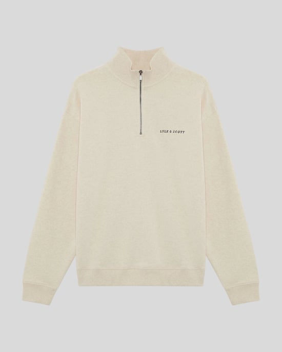 Schwergewichtiges Script 1/4 Zip Sweatshirt - Image 1