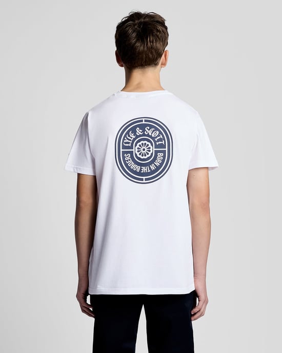 Grafik-Abzeichen Baumwoll-T-Shirt - Image 4