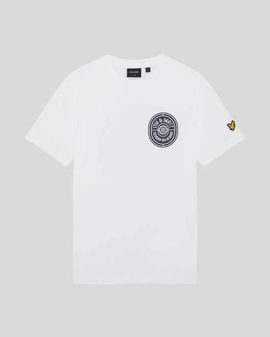 Grafik-Abzeichen Baumwoll-T-Shirt - Image 6