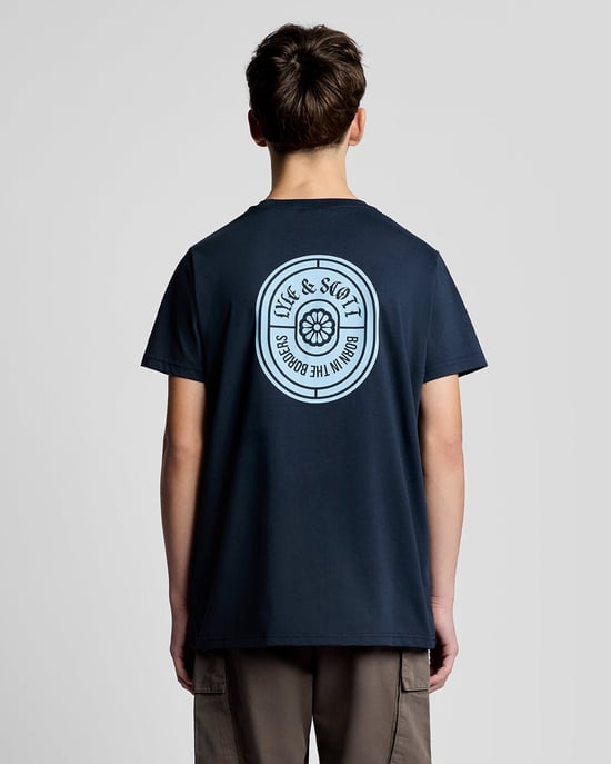 Grafisches Abzeichen Baumwoll-T-Shirt - Image 4