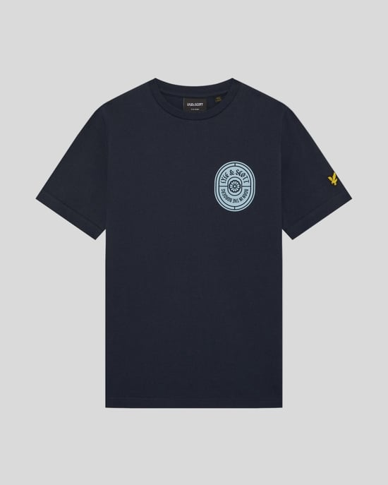Grafisches Abzeichen Baumwoll-T-Shirt - Image 6