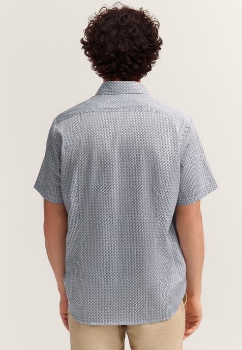 Bugatti Herren Kurzarm-Hemd elegant mit Allover-Muster - Image 2