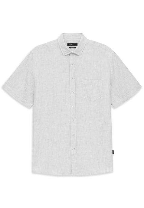 Bugatti Herren Kurzarm-Hemd Modern Fit aus Leinen mit Button-Down-Kragen - Image 3