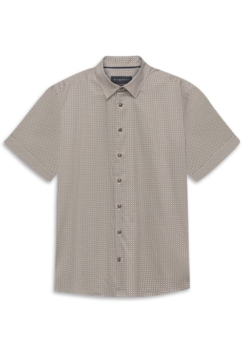 Bugatti Herren Kurzarm-Hemd Modern Fit gestreift aus Baumwolle - Image 1