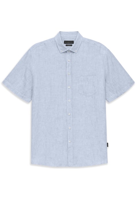 Bugatti Herren Kurzarm-Hemd Modern Fit aus Leinen mit Button-Down-Kragen - Image 3