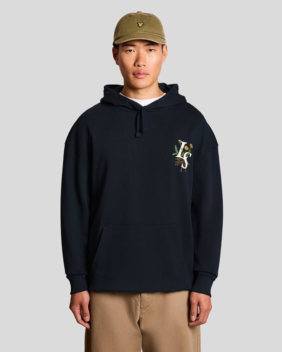 Botanischer Grafik Baumwoll-Hoodie - Image 1