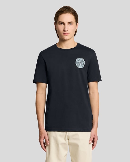 Grafisches Badge Baumwoll-T-Shirt - Image 2