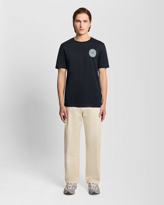 Grafisches Badge Baumwoll-T-Shirt - Image 3