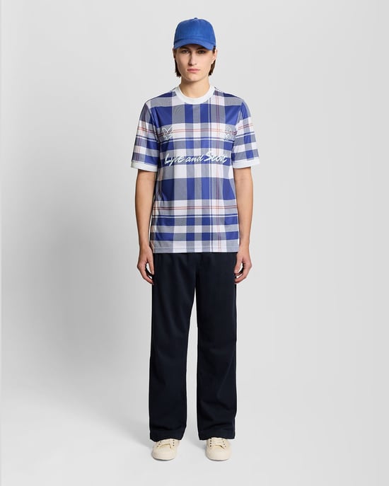 Sportliches Tartan-Karo Fußballshirt - Image 2